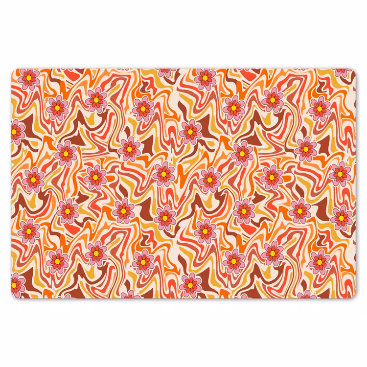 Retro - Bloemen - Patroon Placemat vinyl groot 368 -zzsfeer1_Kitchenyeah-website