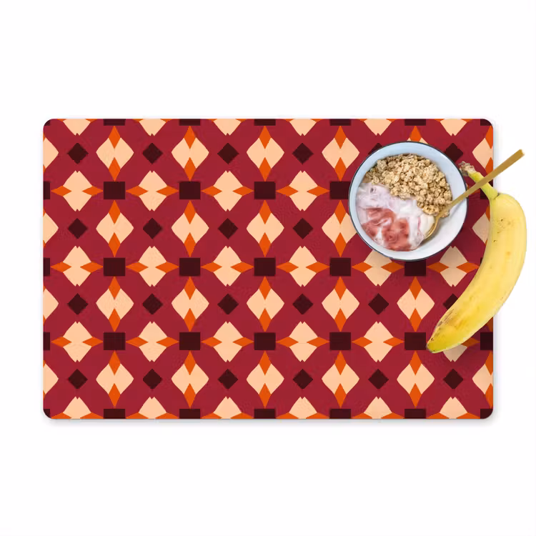 Retro - Patroon - Kleurrijk Placemat vinyl groot 368 -zzzproduct_Kitchenyeah-website