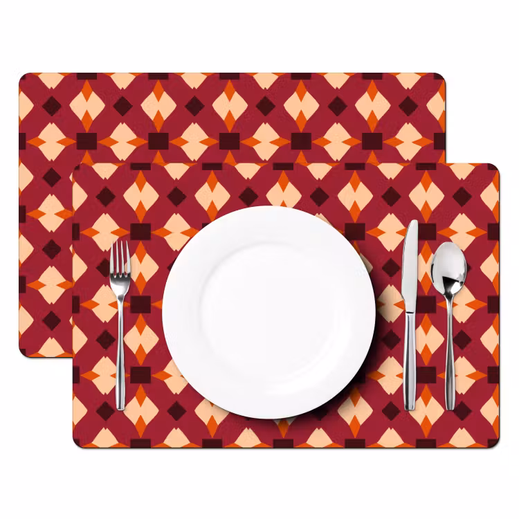 Retro - Patroon - Kleurrijk Placemat vinyl groot 368 -zzsfeer2_Kitchenyeah-website
