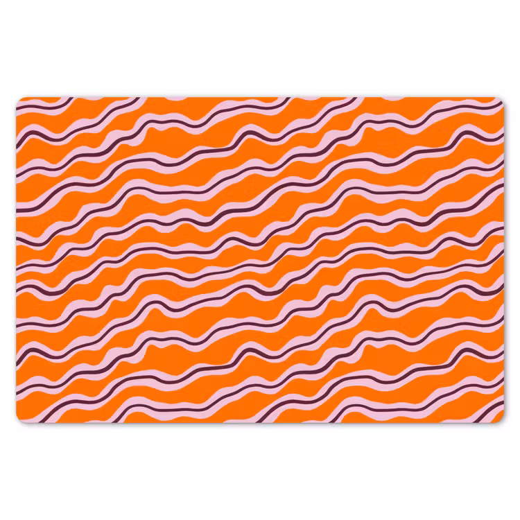 Retro - Golvend - Oranje Placemat vinyl groot 368 -zzsfeer1_Kitchenyeah-website