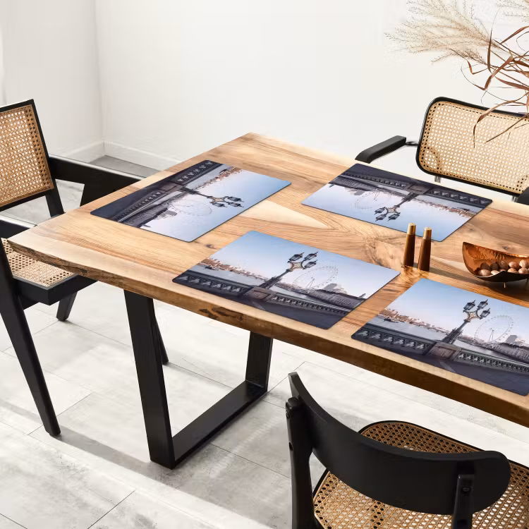 Reuzenrad - Londen - Stad - Architectuur - Brug Placemat vinyl groot -zzsfeer4_Kitchenyeah-website