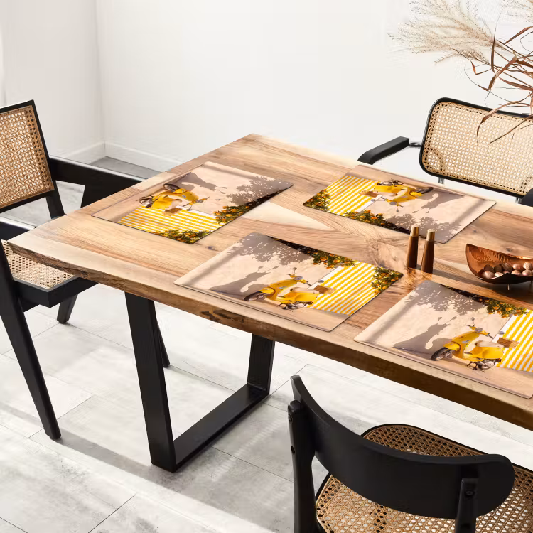 Scooter - Natuur - Zomer - Geel - Mediterraan Placemat vinyl groot -zzsfeer4_Kitchenyeah-website