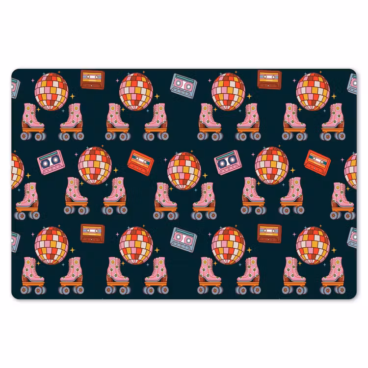 Rolschaatsen - Patroon - Disco Placemat vinyl groot 368 -zzsfeer1_Kitchenyeah-website