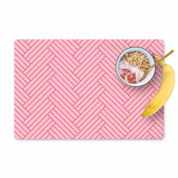 Roze - Patroon - Lijnen Placemat vinyl groot 368 -zzzproduct_Kitchenyeah-website
