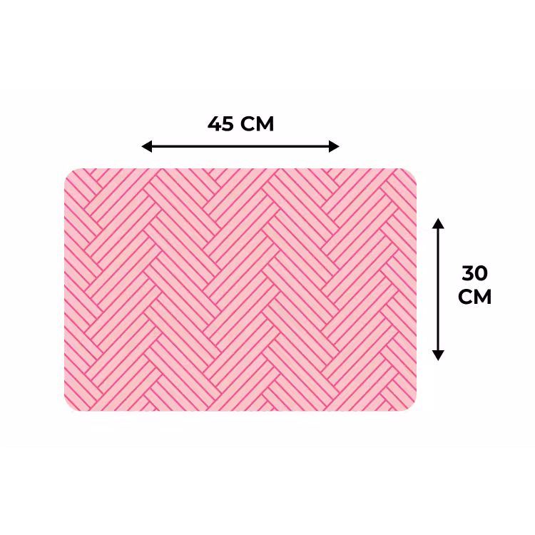 Roze - Patroon - Lijnen Placemat vinyl groot 368 -specs