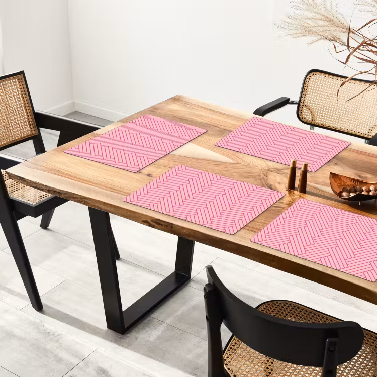 Roze - Patroon - Lijnen Placemat vinyl groot 368 -zzsfeer4_Kitchenyeah-website