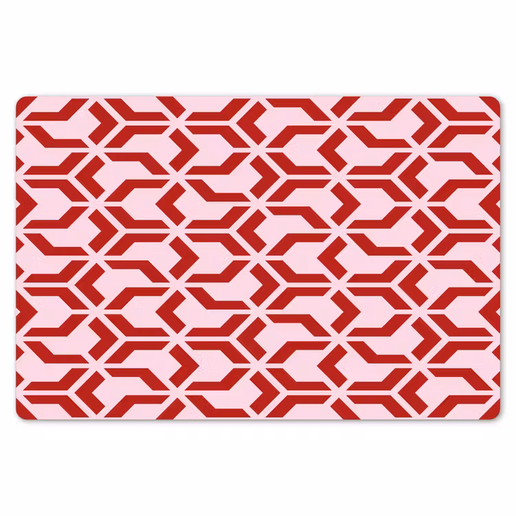Roze - Rood - Geometrisch - Patroon Placemat vinyl groot 368 -zzsfeer1_Kitchenyeah-website