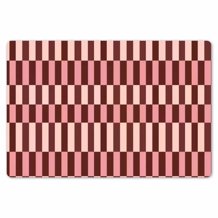 Roze - Rood - Blokjes Placemat vinyl groot 368 -zzsfeer1_Kitchenyeah-website
