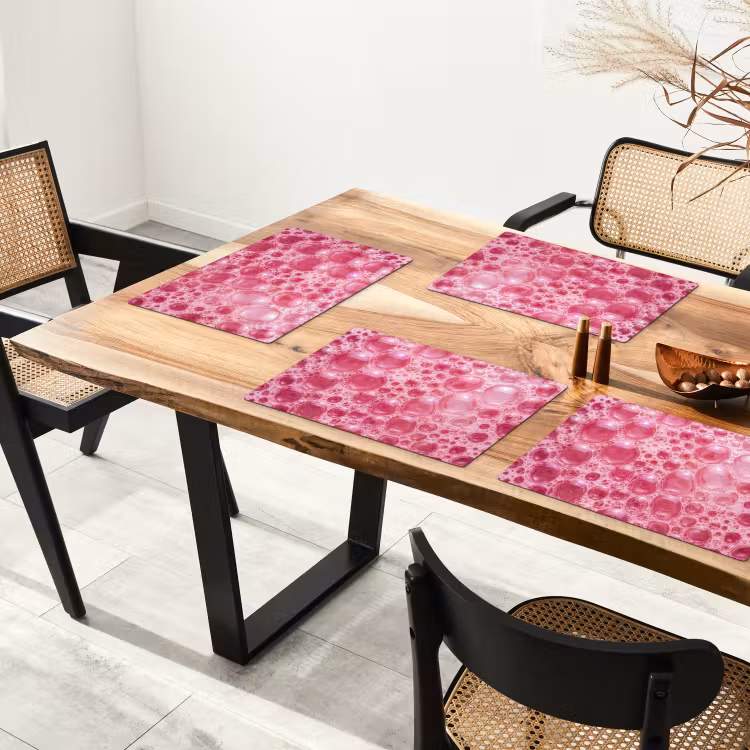 Roze - Schuim - Bubbels Placemat vinyl groot -zzsfeer4_Kitchenyeah-website