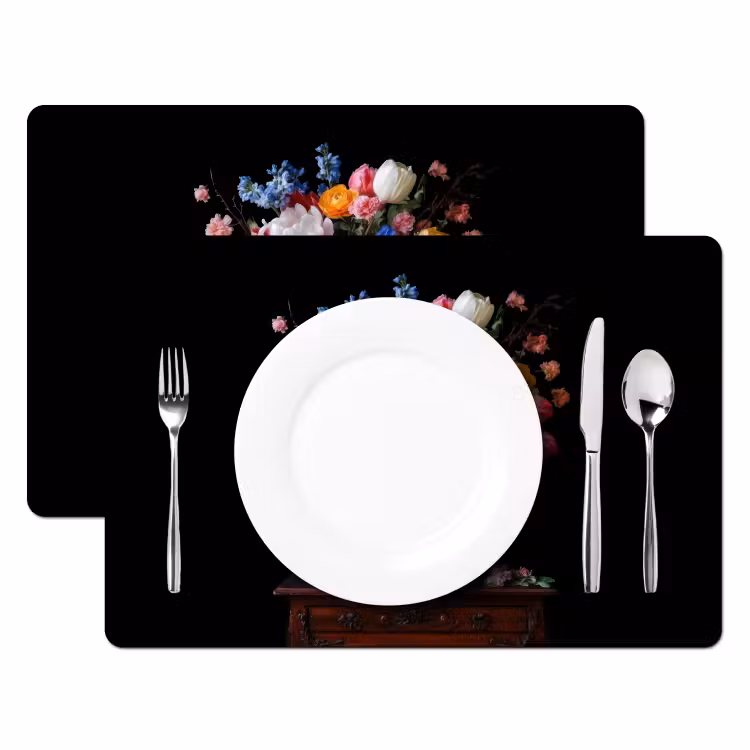 Rozen - Bloemen - Vaas - Boeket Placemat vinyl groot -zzsfeer2_Kitchenyeah-website
