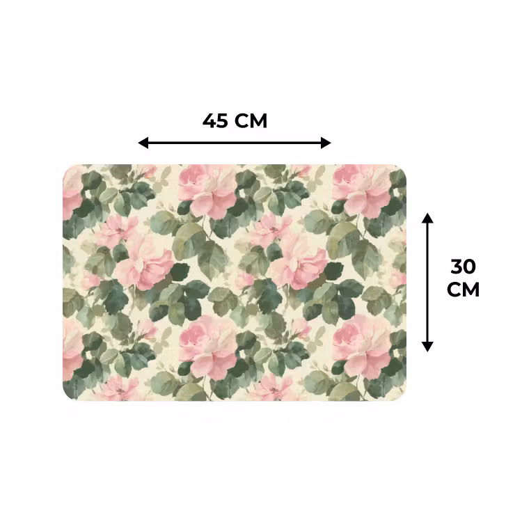 Rozen - Botanisch - Roze Placemat vinyl groot 368 -specs