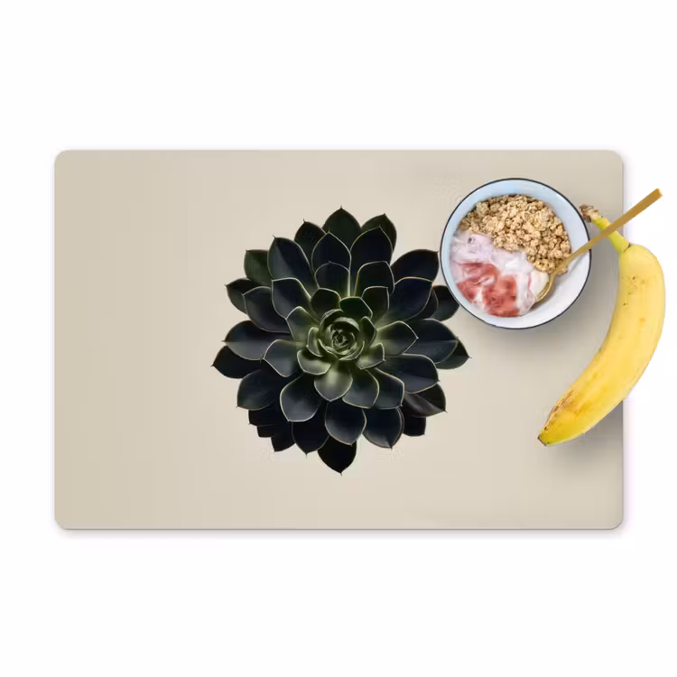 Rozet - Cirkelvormig - Donkergroen Placemat vinyl groot -zzzproduct_Kitchenyeah-website