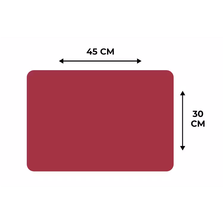 Rood - Effen kleur Placemat vinyl groot 368 -specs