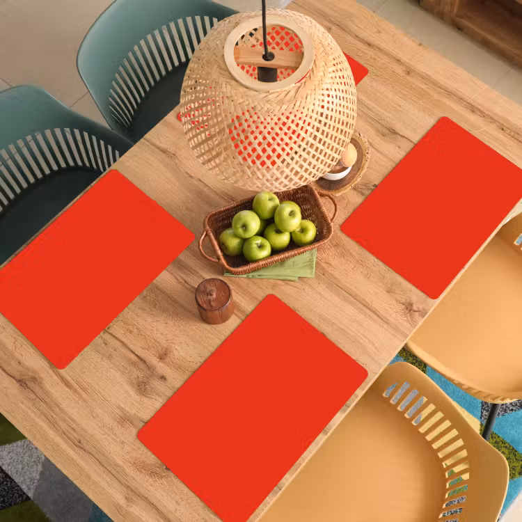 Rood - Kleur - Effen Placemat vinyl groot 368 -zzsfeer5_Kitchenyeah-website
