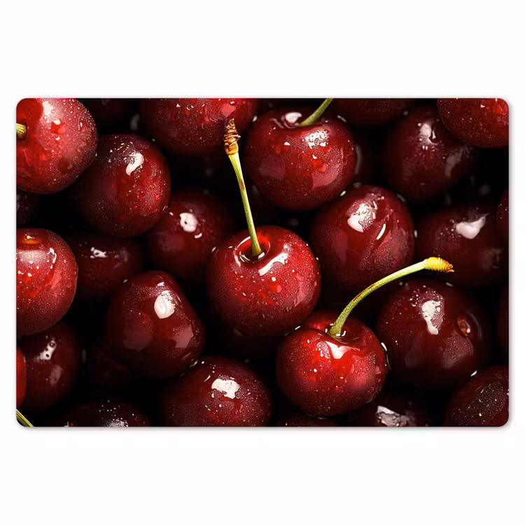 Rood - Fruit - Kersen Placemat vinyl groot -zzsfeer1_Kitchenyeah-website
