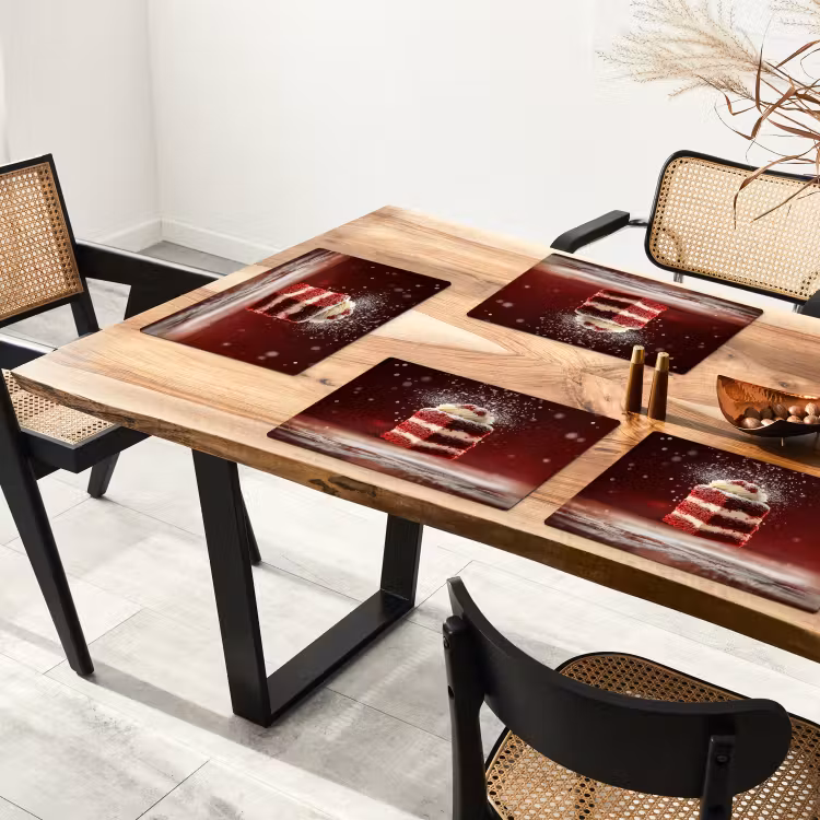 Rode - Velvet - Taart - Eten Placemat vinyl groot -zzsfeer4_Kitchenyeah-website