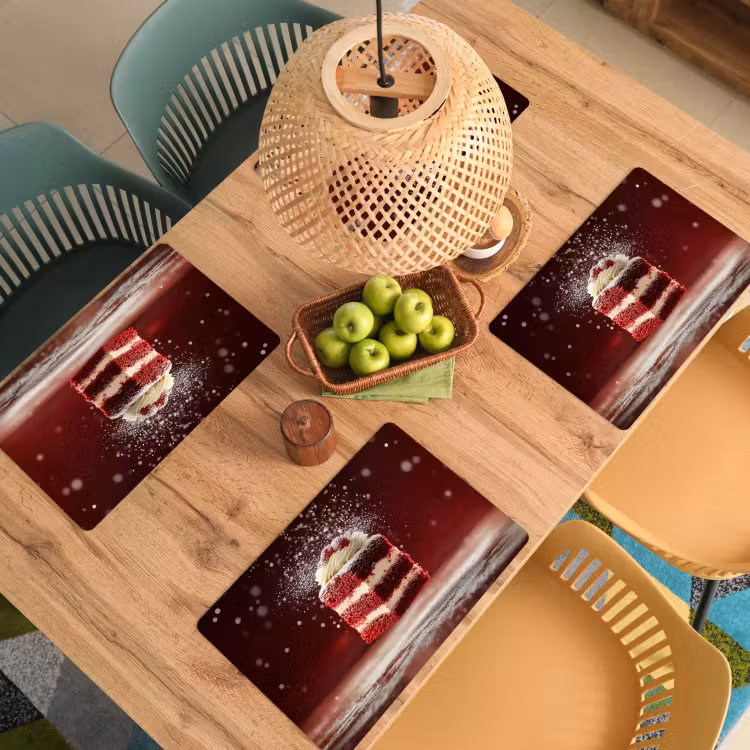 Rode - Velvet - Taart - Eten Placemat vinyl groot -zzsfeer5_Kitchenyeah-website