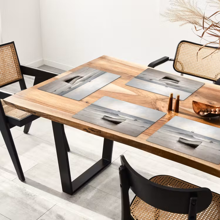 Roeiboot - Zee - Horizon Placemat vinyl groot -zzsfeer4_Kitchenyeah-website