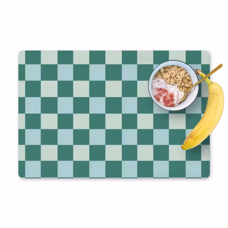 Schaak - Klassiek - Groen Placemat vinyl groot 368 -zzzproduct_Kitchenyeah-website