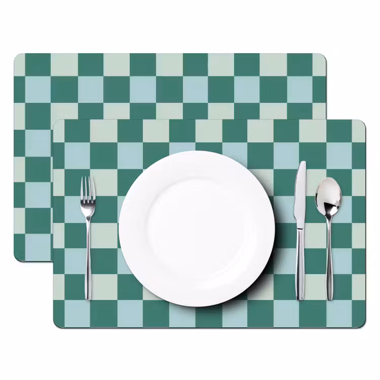 Schaak - Klassiek - Groen Placemat vinyl groot 368 -zzsfeer2_Kitchenyeah-website