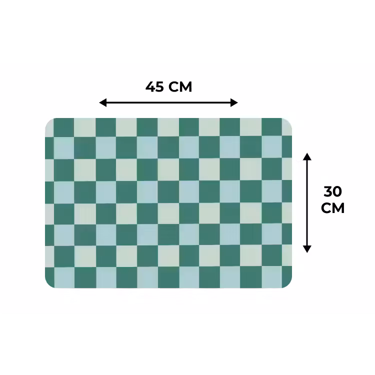 Schaak - Klassiek - Groen Placemat vinyl groot 368 -specs