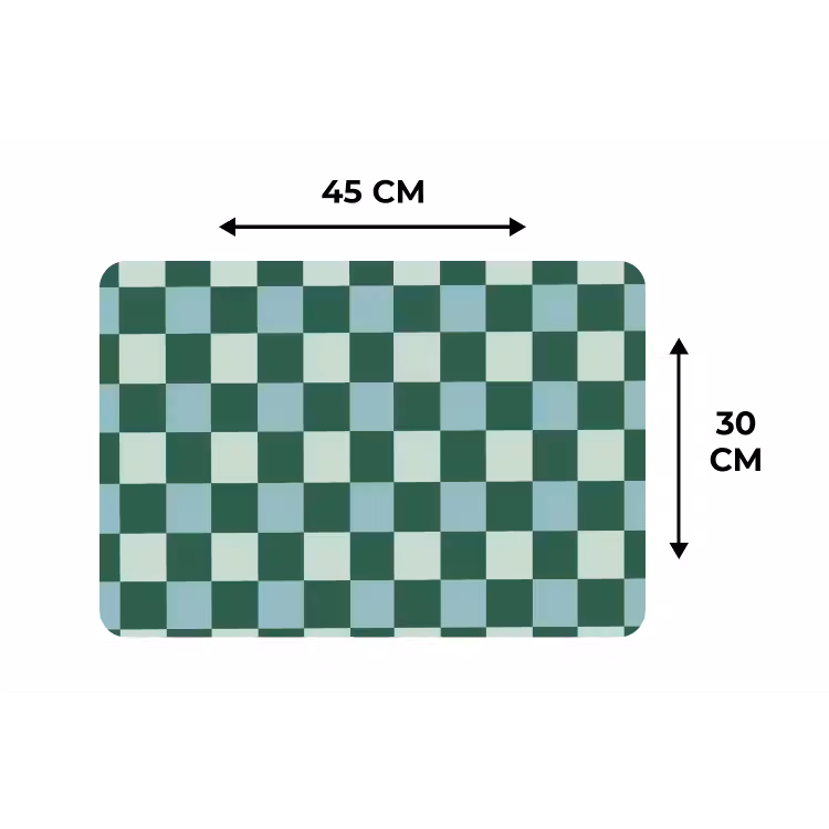 Schaakbord - Klassiek - Groen Placemat vinyl groot 368 -specs