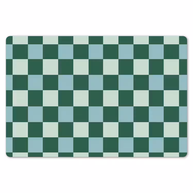 Schaakbord - Klassiek - Groen Placemat vinyl groot 368 -zzsfeer1_Kitchenyeah-website