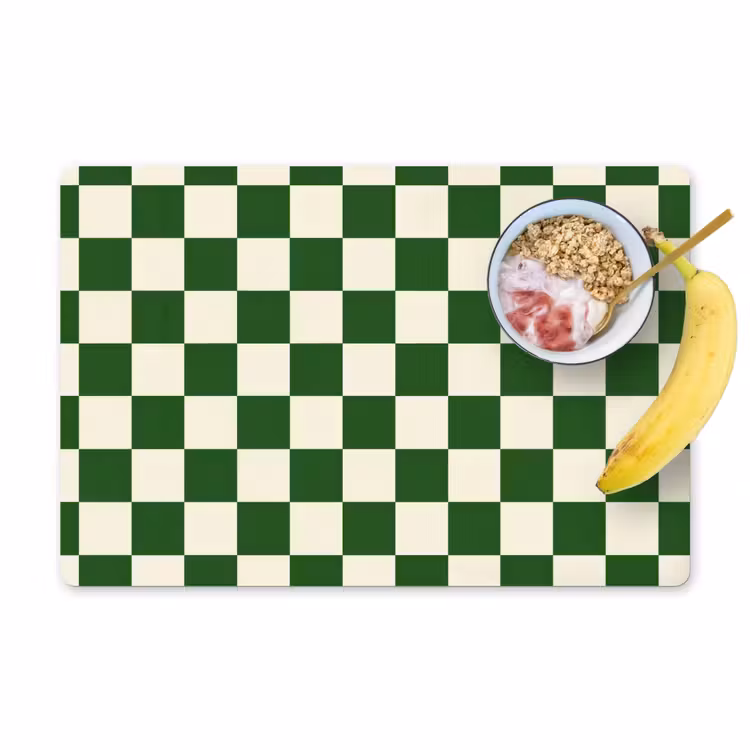Schaakbord - Patroon - Groen Placemat vinyl groot 368 -zzzproduct_Kitchenyeah-website