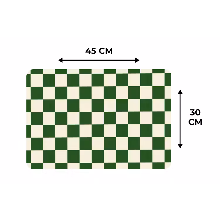 Schaakbord - Patroon - Groen Placemat vinyl groot 368 -specs
