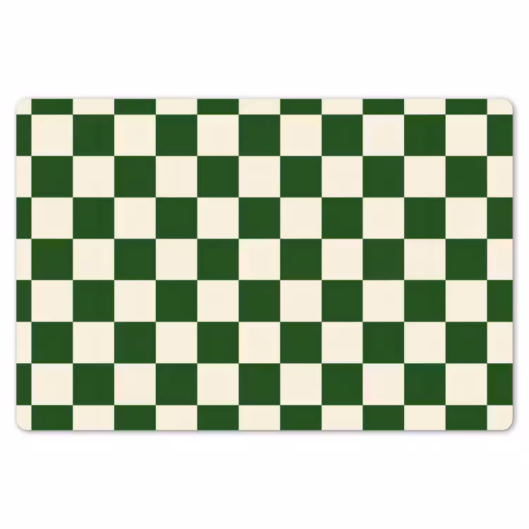 Schaakbord - Patroon - Groen Placemat vinyl groot 368 -zzsfeer1_Kitchenyeah-website