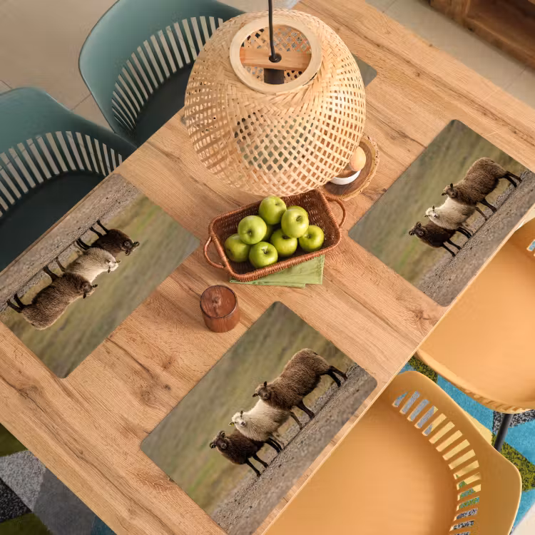 Schapen - Bruin - Wit - Grindpad Placemat vinyl groot -zzsfeer5_Kitchenyeah-website