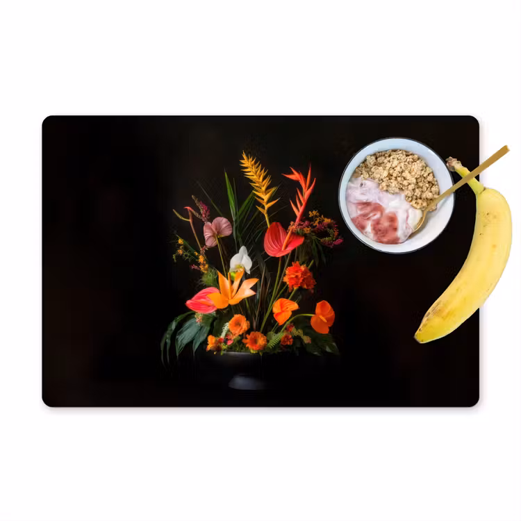 Schaal - Boeket - Bloemen Placemat vinyl groot -zzzproduct_Kitchenyeah-website