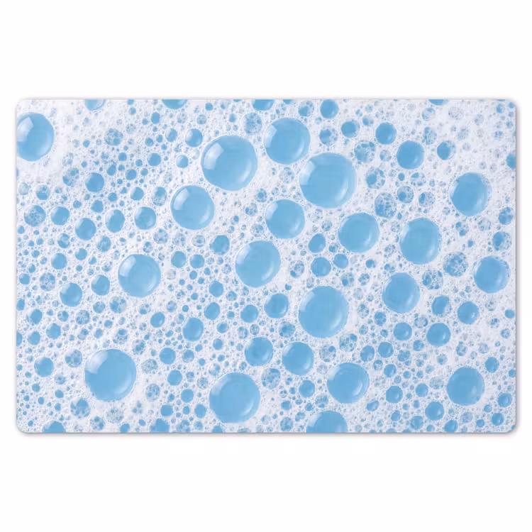 Schuim - Bubbels - Blauw Placemat vinyl groot -zzsfeer1_Kitchenyeah-website