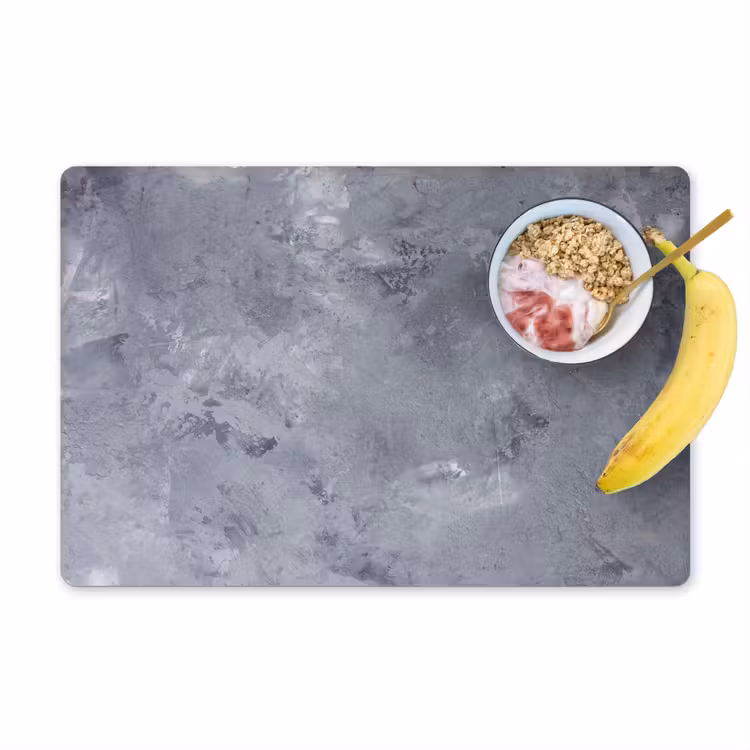Leisteen - Beton - Retro - Structuren - Grijs - Rustiek Placemat vinyl groot -zzzproduct_Kitchenyeah-website