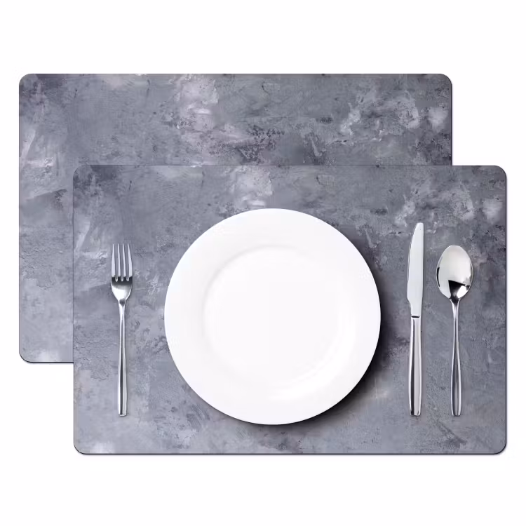 Leisteen - Beton - Retro - Structuren - Grijs - Rustiek Placemat vinyl groot -zzsfeer2_Kitchenyeah-website