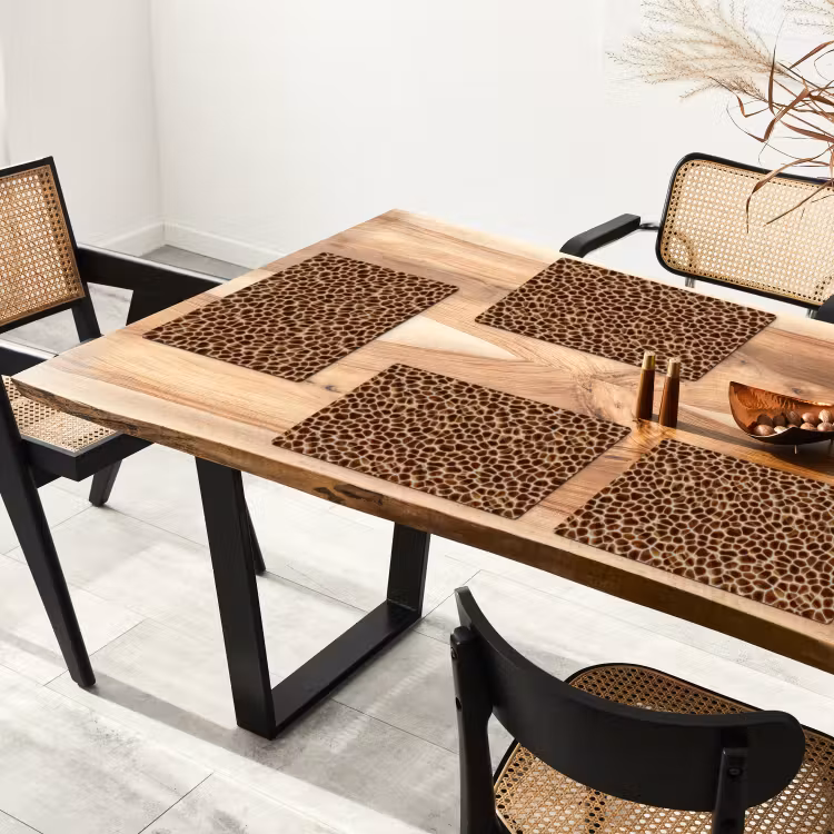 Schildpad - Patroon - Bruin Placemat vinyl groot 368 -zzsfeer4_Kitchenyeah-website