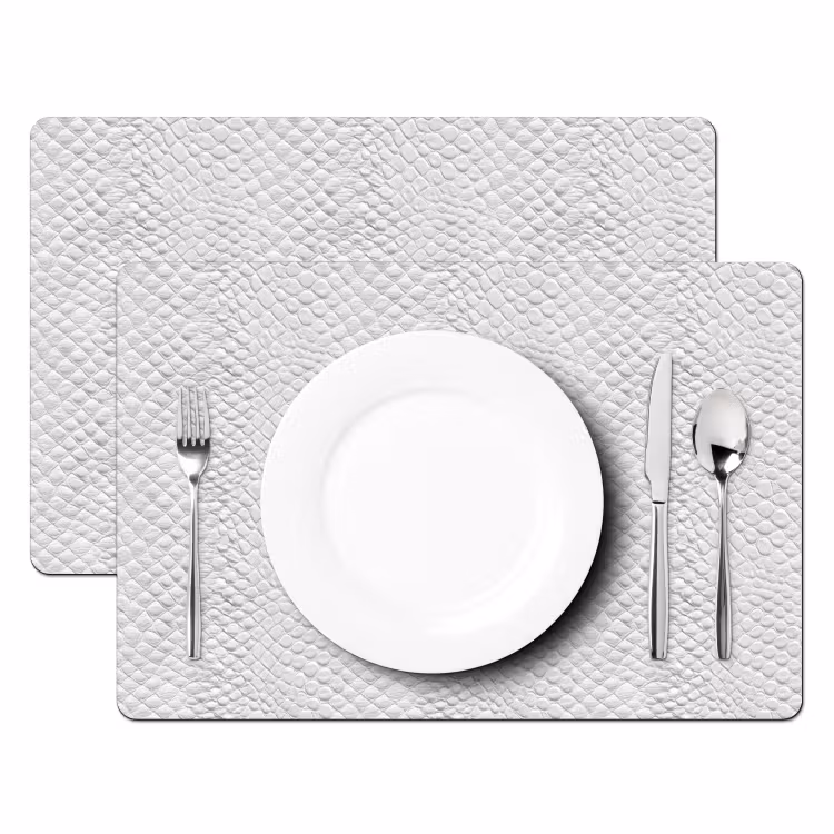 Slang - Patroon - Wit Placemat vinyl groot 368 -zzsfeer2_Kitchenyeah-website