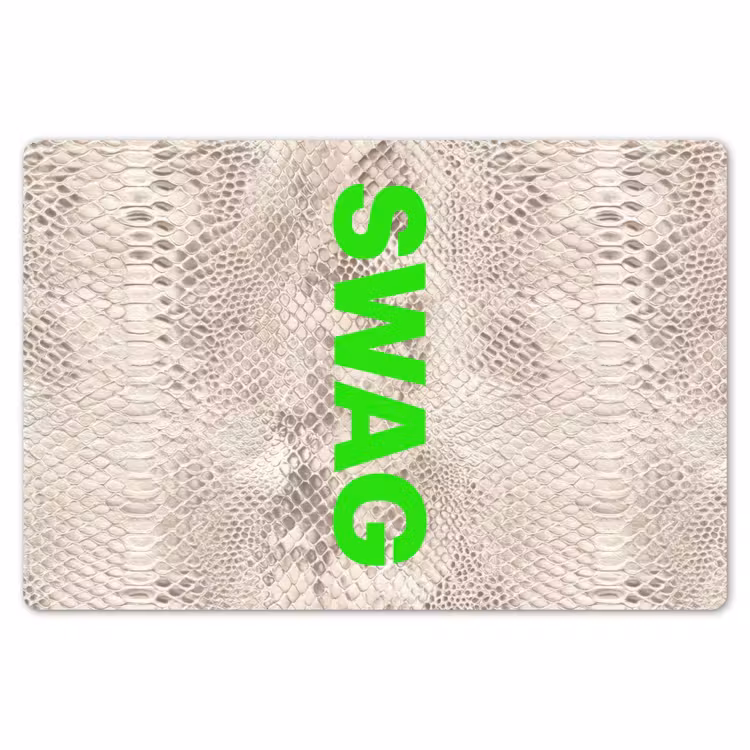 Slangenprint - SWAG - Neon - Groen Placemat vinyl groot -zzsfeer1_Kitchenyeah-website
