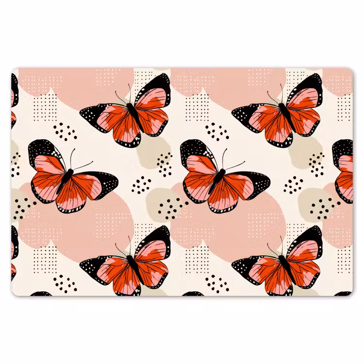 Vlinders - Retro - Kleurrijk Placemat vinyl groot 368 -zzsfeer1_Kitchenyeah-website