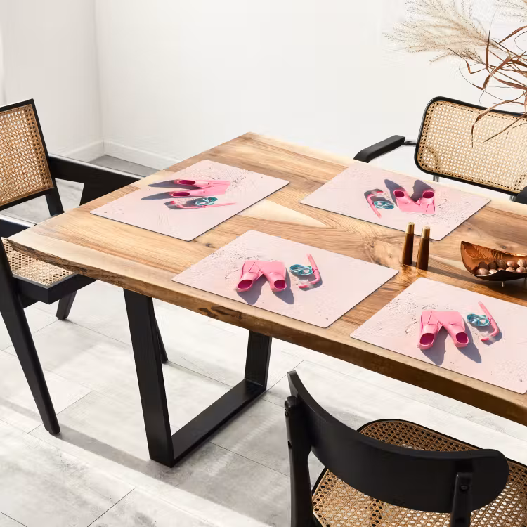Snorkelset - Strand - Zomer - Roze Placemat vinyl groot -zzsfeer4_Kitchenyeah-website