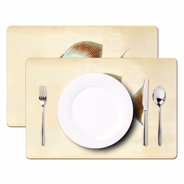 Schubben - Vis - Mint - Minimalistisch Placemat vinyl groot -zzsfeer2_Kitchenyeah-website