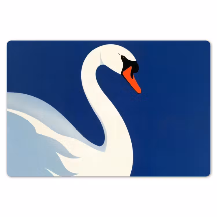 Zwaan - Wit - Snavel - Illustratie Placemat vinyl groot -zzsfeer1_Kitchenyeah-website