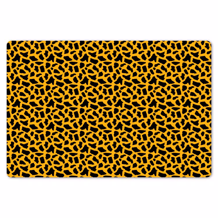 Zwart - Vlekken - Oranje - Dier Placemat vinyl groot 368 -zzsfeer1_Kitchenyeah-website
