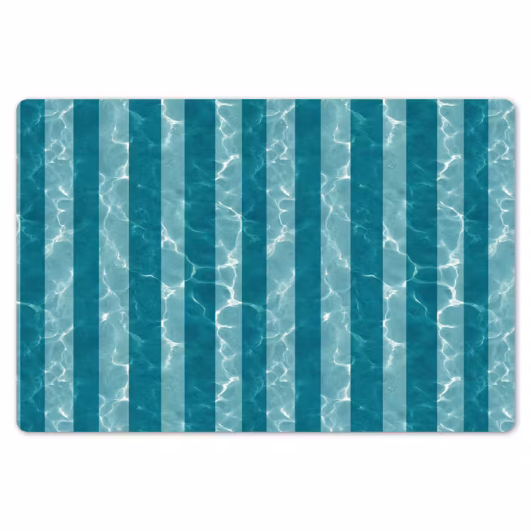 Zwembad - Strepen - Groen Placemat vinyl groot 368 -zzsfeer1_Kitchenyeah-website