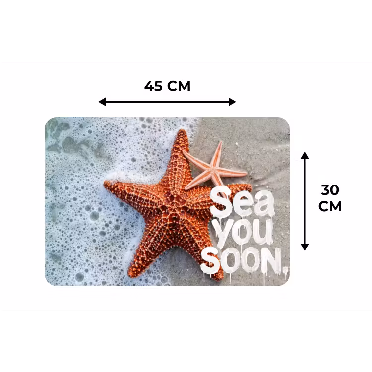 Sea you soon - Zeester - Zee Placemat vinyl groot -specs