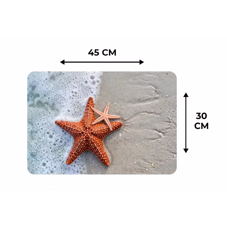 Zeester - Strand - Zee Placemat vinyl groot -specs