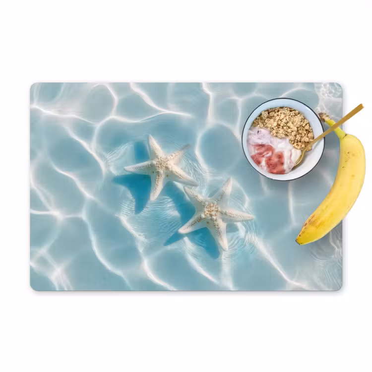 Zeesterren - Golvend water - Rustgevend Placemat vinyl groot -zzzproduct_Kitchenyeah-website