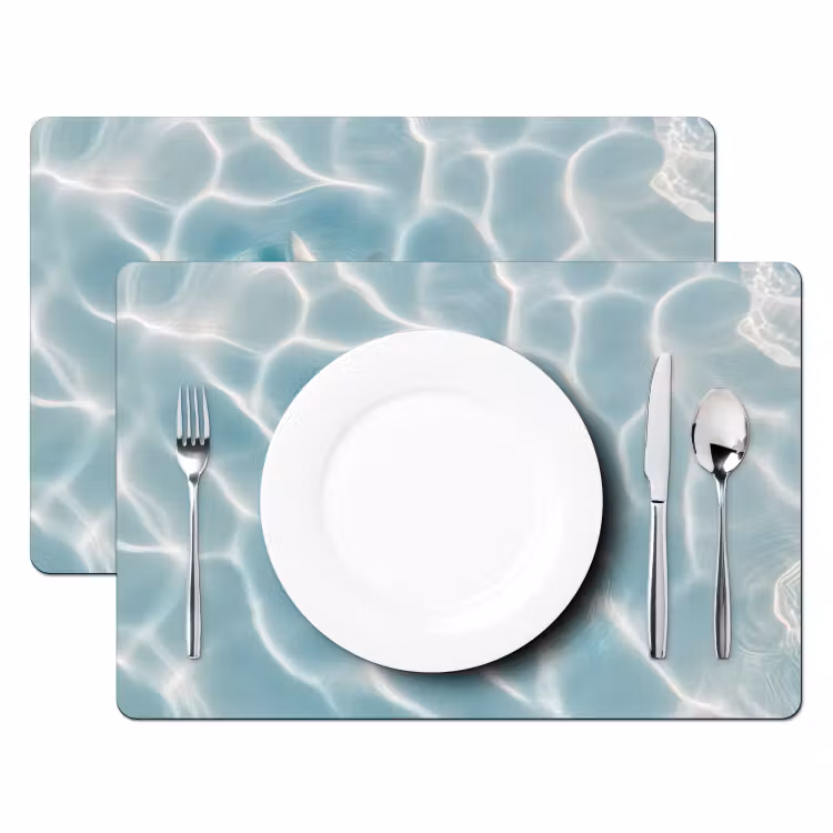Zeesterren - Golvend water - Rustgevend Placemat vinyl groot -zzsfeer2_Kitchenyeah-website