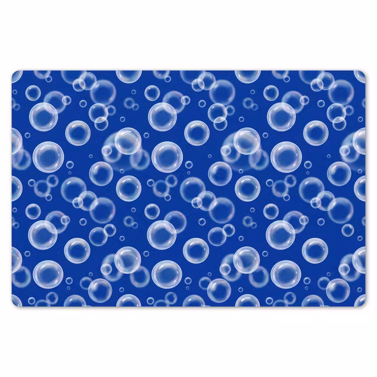 Bubbels - Patroon - Blauw Placemat vinyl groot -zzsfeer1_Kitchenyeah-website