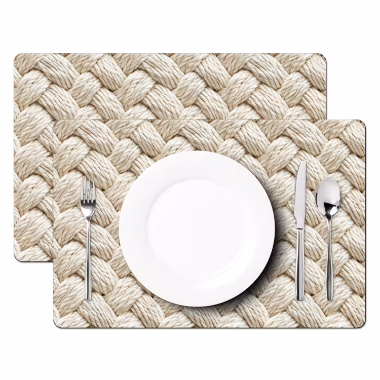 Touw - Gebreid - Beige Placemat vinyl groot 368 -zzsfeer2_Kitchenyeah-website